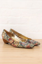Tapestry Floral Wod Heel Shoes 8
