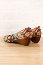 Tapestry Floral Wod Heel Shoes 8