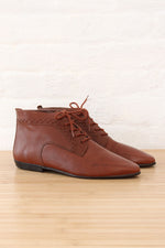 Mahogany Leather Booties 8