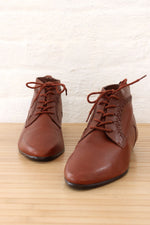 Mahogany Leather Booties 8