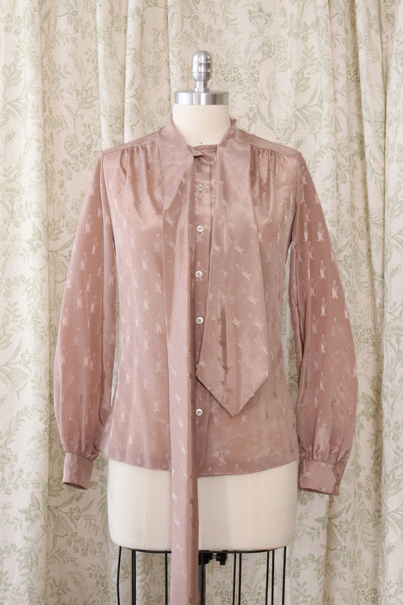 Dapper Dandy Mauve Blouse S/M