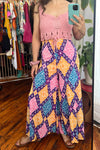 Flowery Wide Leg Jersey Pants S/M