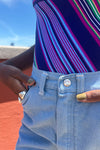 Baby Blue Wrangler Cut Offs XS