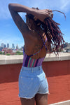 Baby Blue Wrangler Cut Offs XS