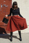 Rust Flare 70s Skirt XS