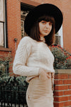 Ivory Cable Knit Sweater S/M