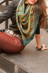 Evergreen silky scarf