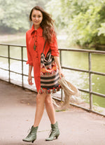antigua tassel tote