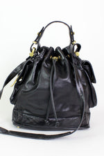 Donna Karan leather feed bag