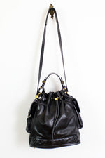 Donna Karan leather feed bag
