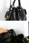 Donna Karan leather feed bag