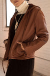 Handmade Hooded 70s Leather Jacket XS/S