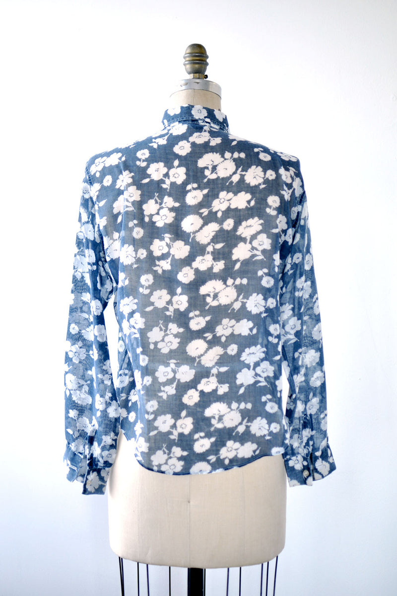 Sheer Floral Blouse S/M