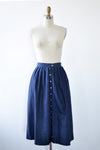 Denim Horn Button Skirt XS/S