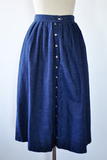 Denim Horn Button Skirt XS/S