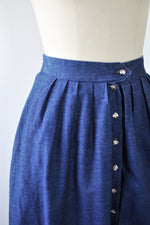 Denim Horn Button Skirt XS/S