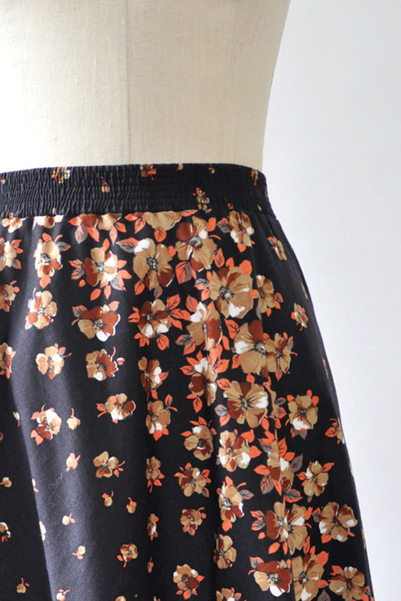Cascading Floral Flare Skirt L