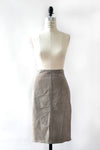 Gray Gucci Suede Skirt XS