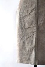 Gray Gucci Suede Skirt XS