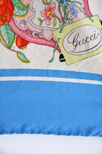 Gucci Blue Bonsai Garden Scarf