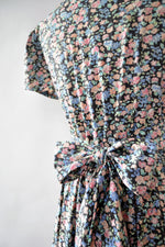Black Floral Petal Dress M/L
