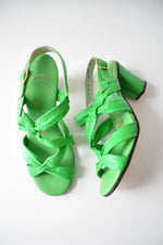 Lime Chunky Heel Sandals 6 1/2