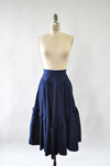 Denim Ruffle Skirt XS