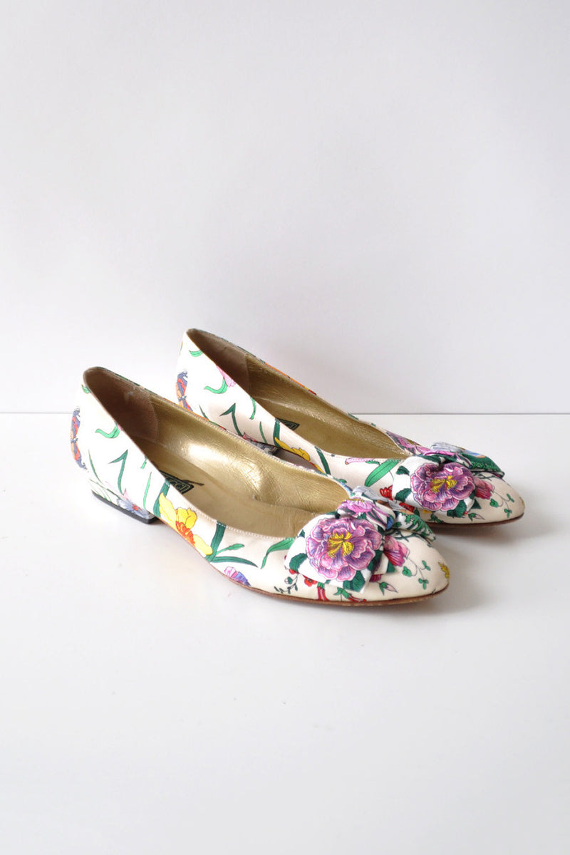 Flora Gucci Bow Heels 37.5