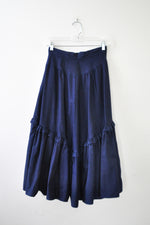 Denim Ruffle Skirt XS