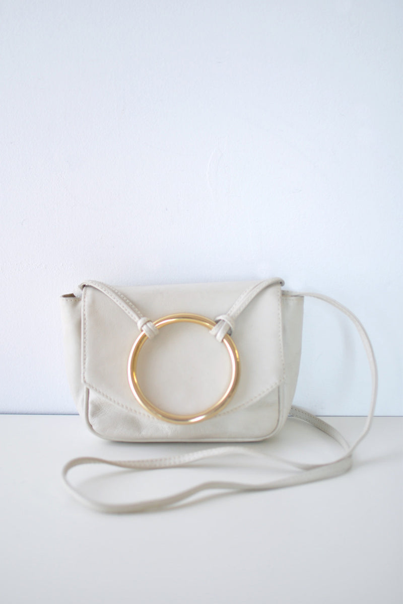 Ivory Leather Bracelet Bag