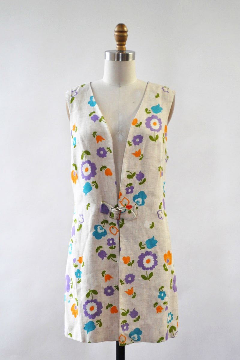 Mod Flower Buckle Vest S/M