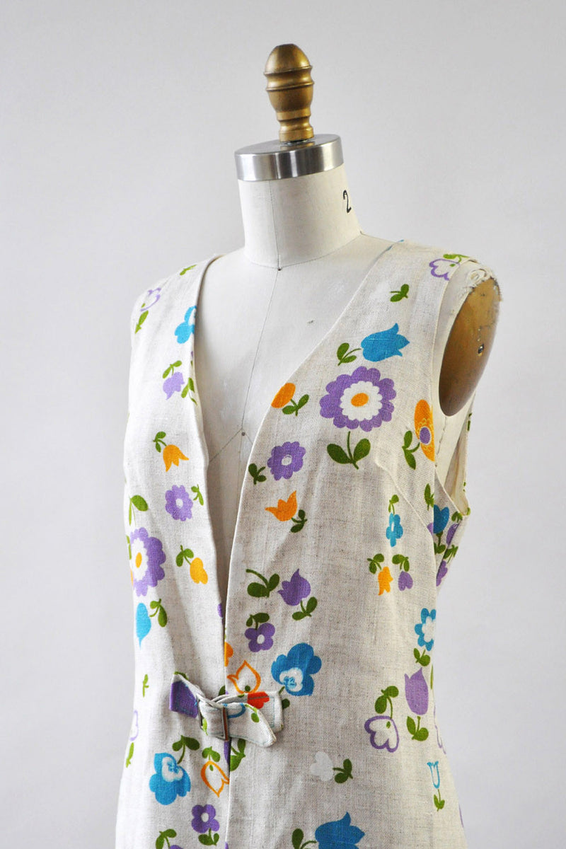 Mod Flower Buckle Vest S/M