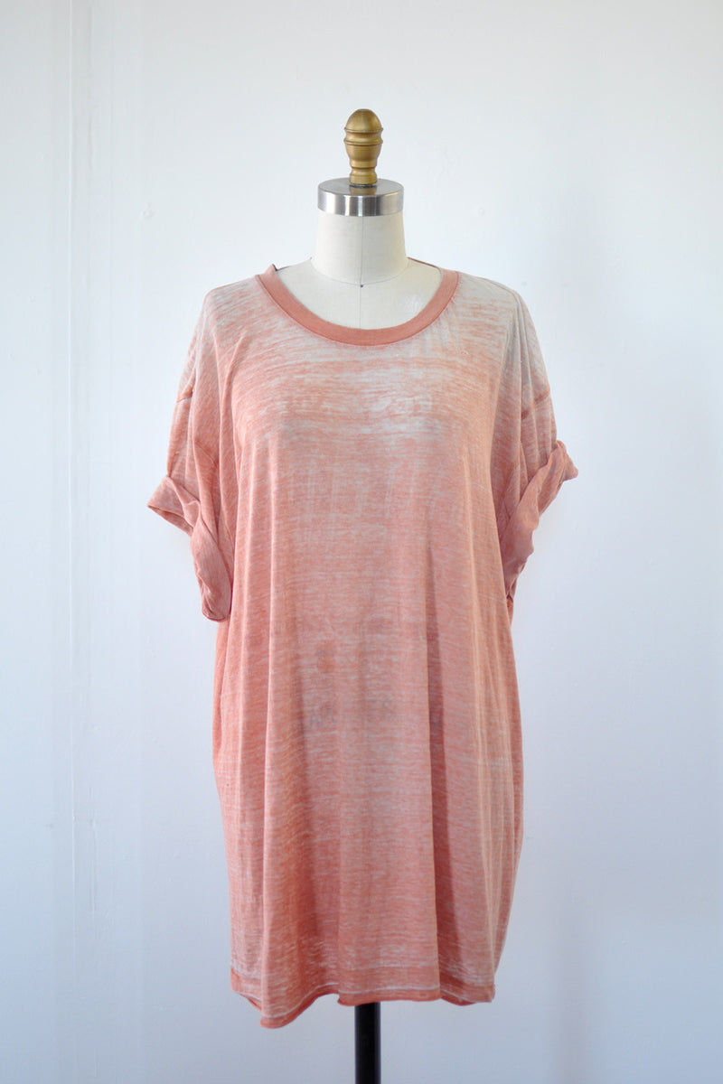 Burnout Ombre T-shirt Dress