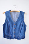 Cropped Denim Vest S