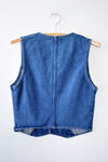 Cropped Denim Vest S