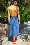 Denim Double Zip 70s Skirt XS