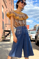 Gamin Flared Denim Gauchos S