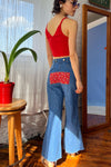 Patched Up Denim Flares S