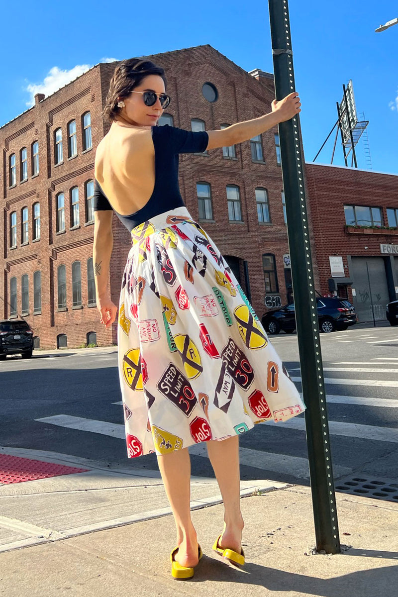 Traffic Sign Novelty Skirt XS