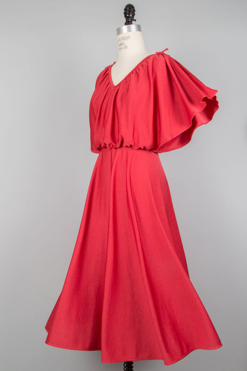 Merlot Disco Drape Dress S/M