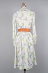 70s Ivory Wildflower Dress S