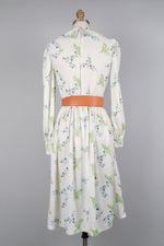 70s Ivory Wildflower Dress S