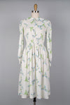 70s Ivory Wildflower Dress S