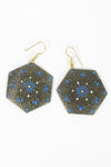 hexagon ethnic earrings