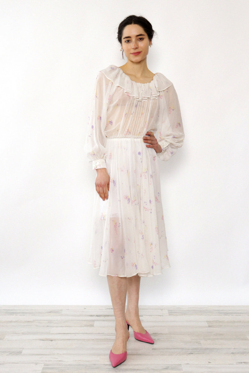 Nipon Soft Sheer Floral Dress XS/S