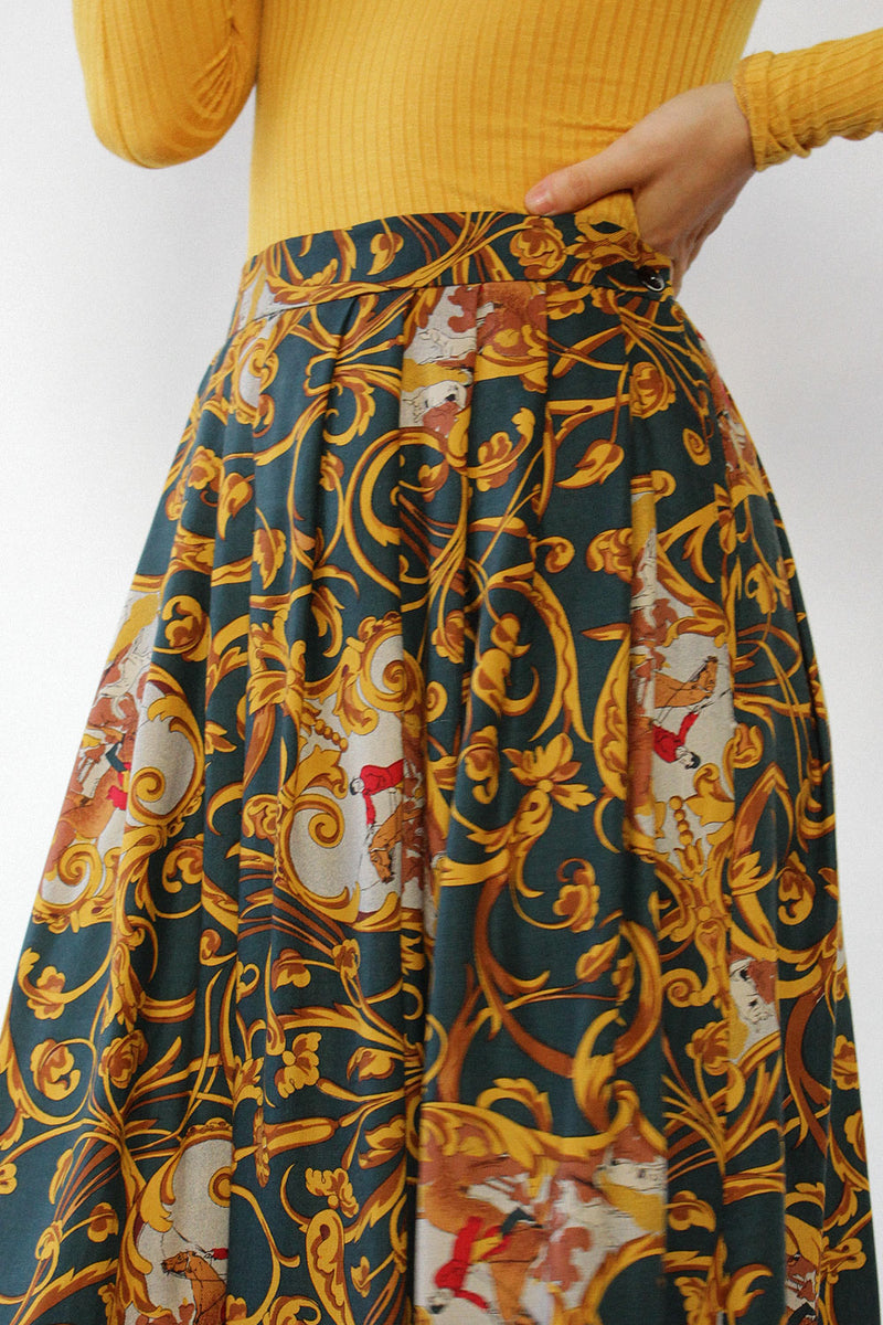Baroque Hunting Print Skirt XS/S