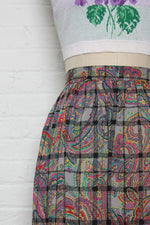 Slate Paisley Skirt XS