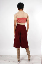 Burgundy Corduroy Culottes XS/S