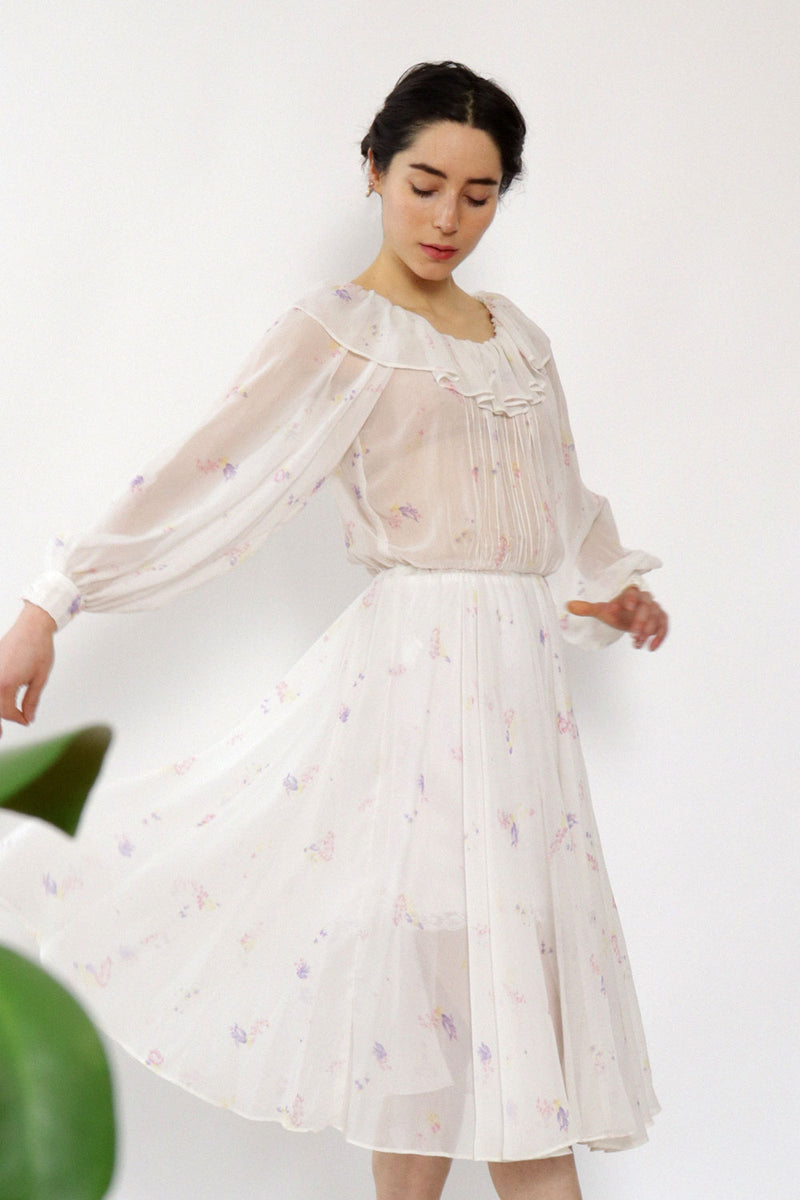 Nipon Soft Sheer Floral Dress XS/S