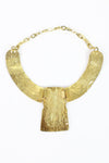 Mayan golden bib necklace